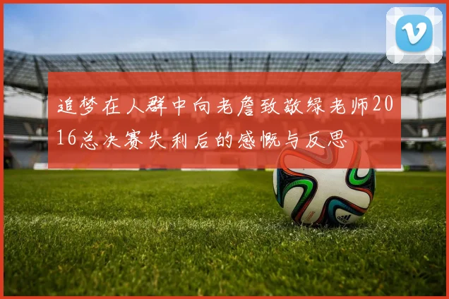 追梦在人群中向老詹致敬绿老师2016总决赛失利后的感慨与反思